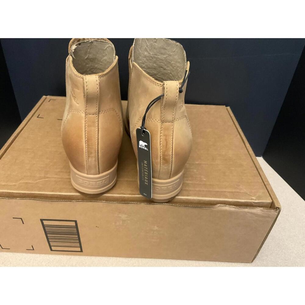 New! Womens Sorel Evie Chelsea Tan Leather Ankle Boots. Size 11. Nice Boots!!! - Picture 8 of 10